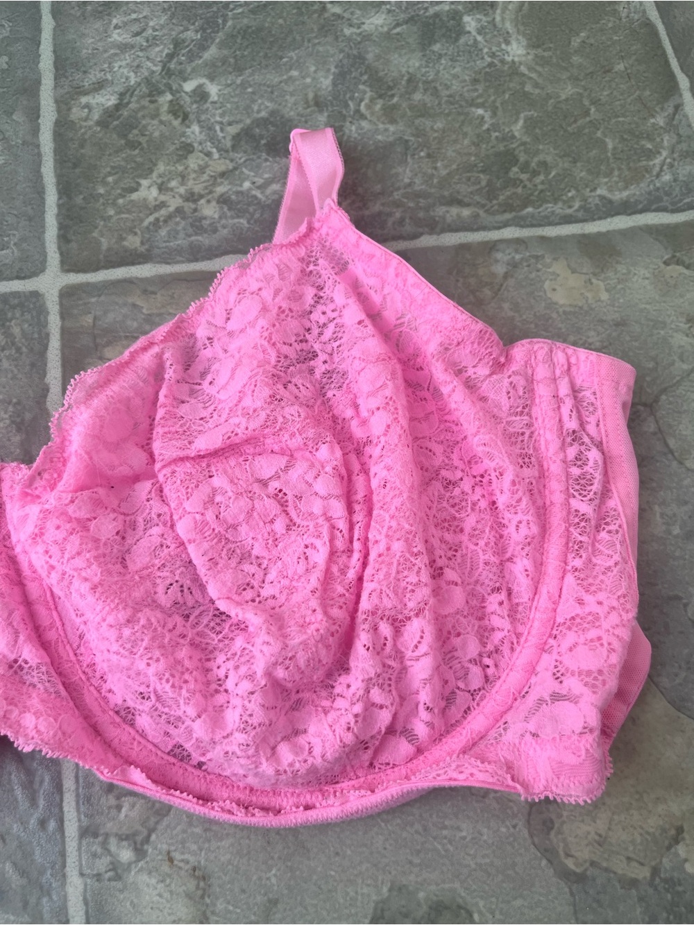 Torrid 48DDD Bright Pink Full Coverage Unlined Lace Underwire Bra - Picture 8 of 10